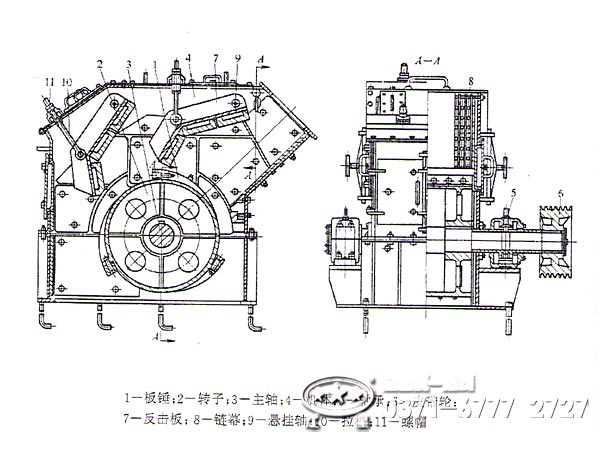 粘土單段破碎機內部結構