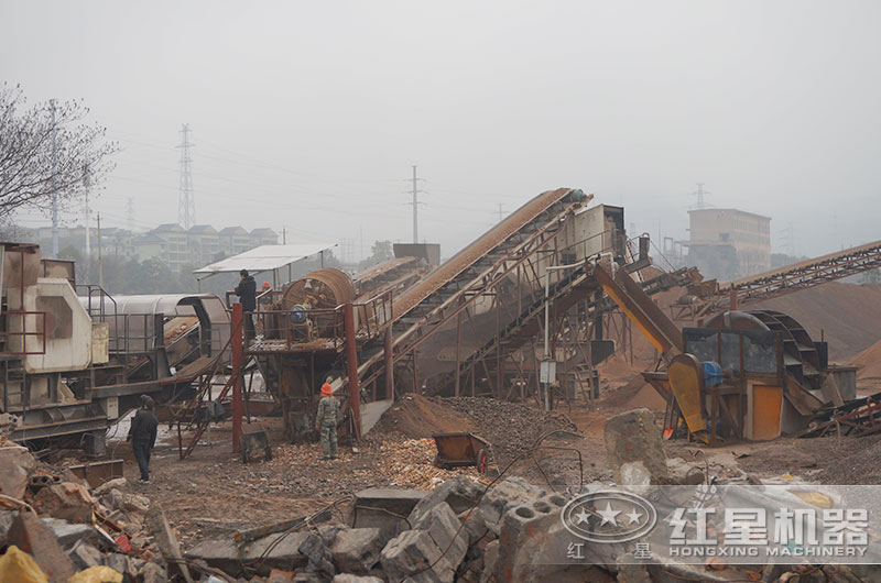 湖南株洲鋼筋混凝土破碎現場